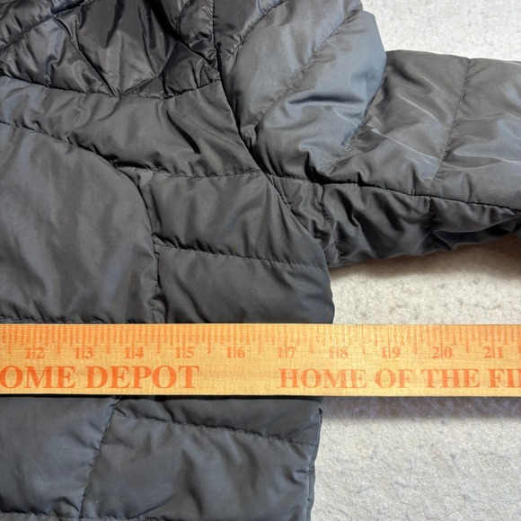 Lululemon Down Puffer Hooded Jacket Women's Gray Full Zip Lightweight M *Flaw - Picture 6 of 9